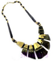 Brass Tribal look necklace - click here for large view
